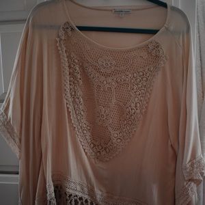 Charolette Russe Blush Lace Poncho
